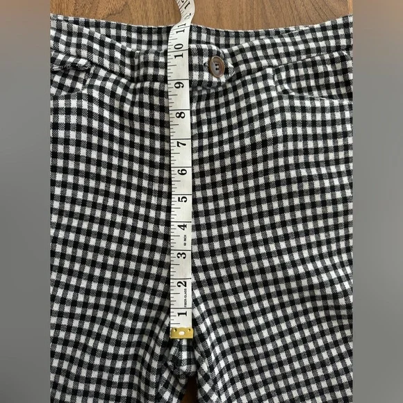 Anthropologie Black and White Checkered Cropped Pants - Picture 9 of 11